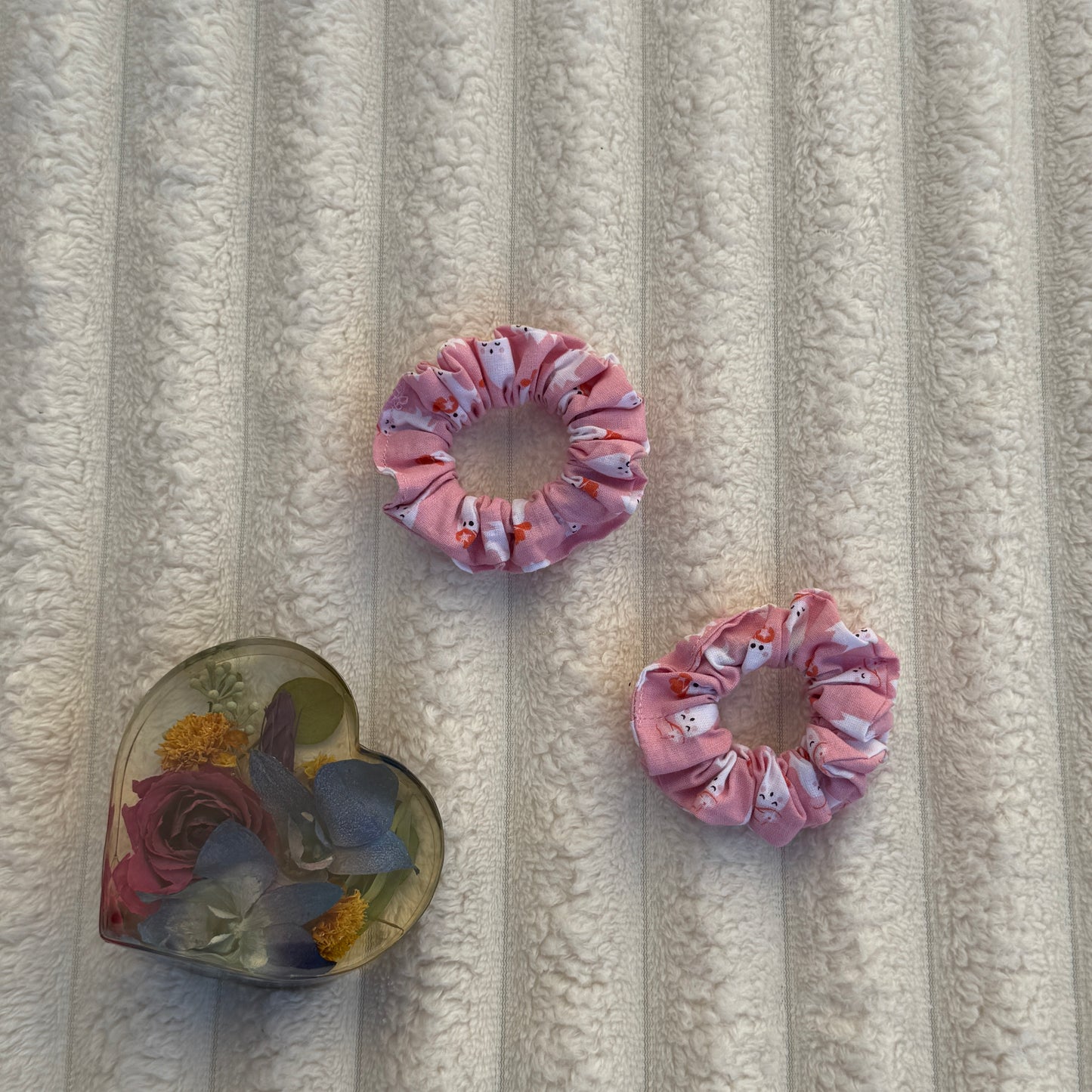 Pink Cowgirl Ghost Scrunchie (Mini)