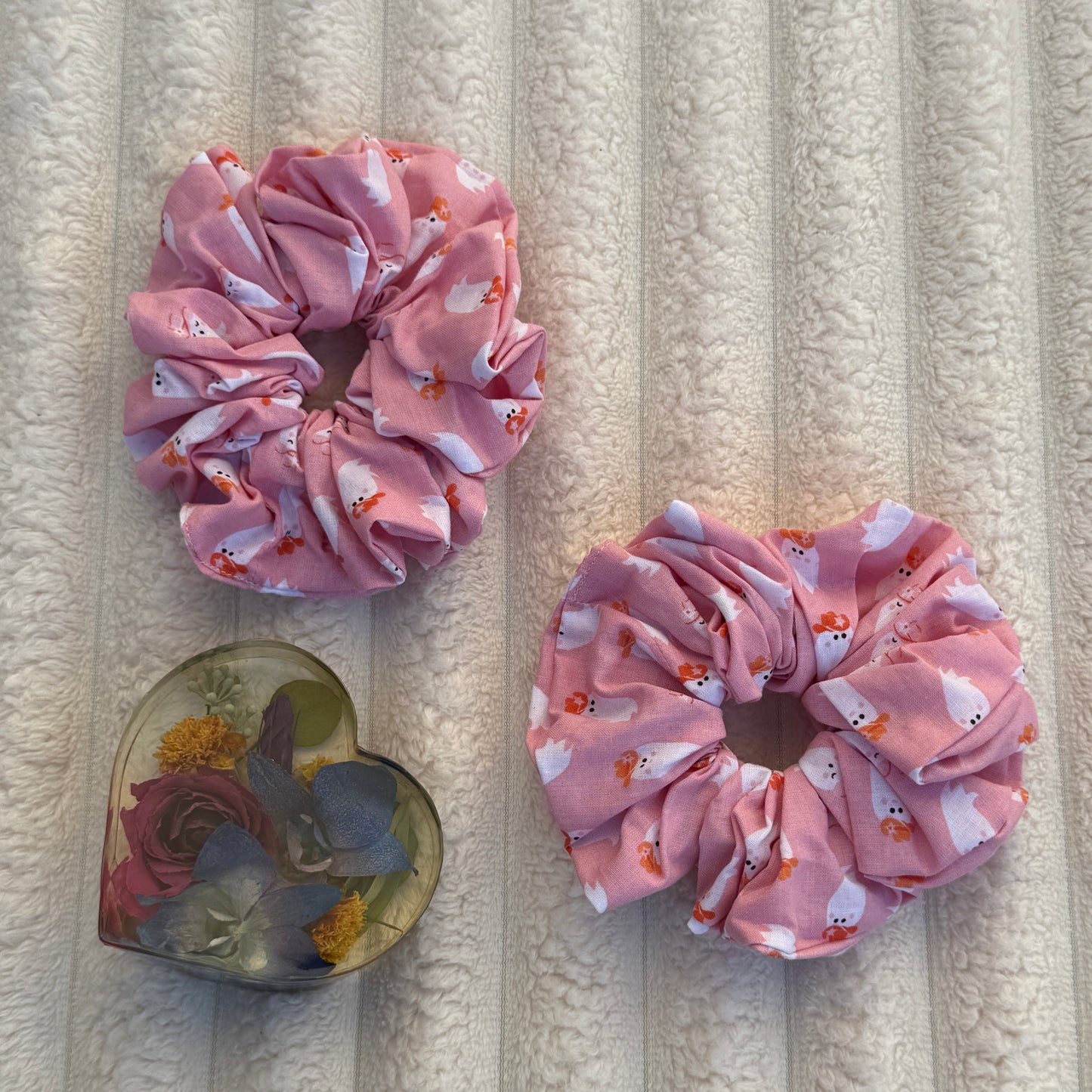 Pink Cowgirl Ghost Scrunchie (Large)