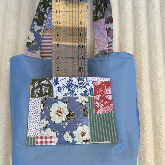 Spring Patch Quilted Tote Bag