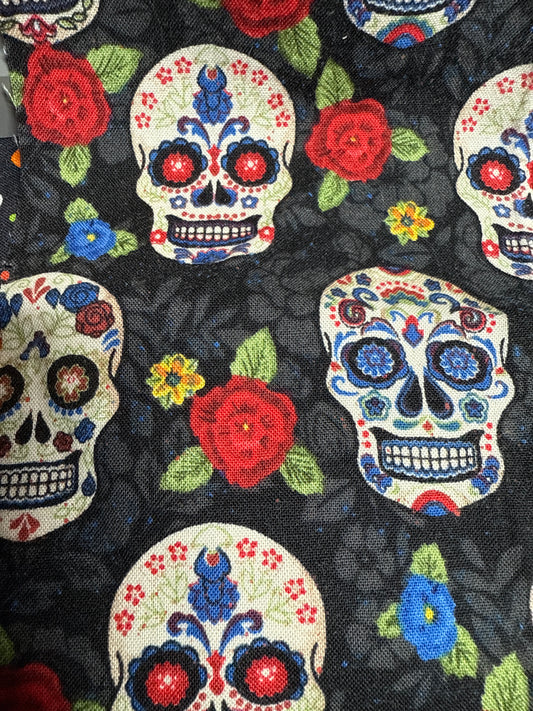 Floral Sugar Skull Pet Bandana