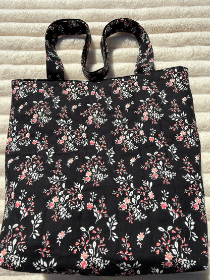 Blossoming Night Quilted Tote Bag