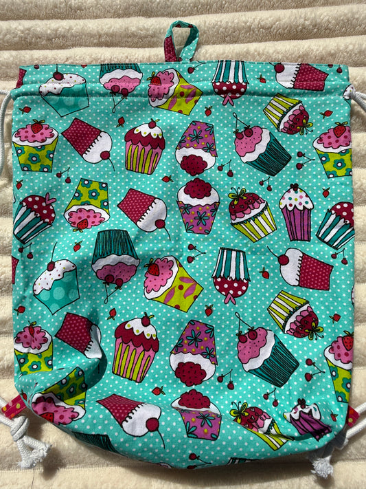 Sweet Cupcake Drawstring Backpack