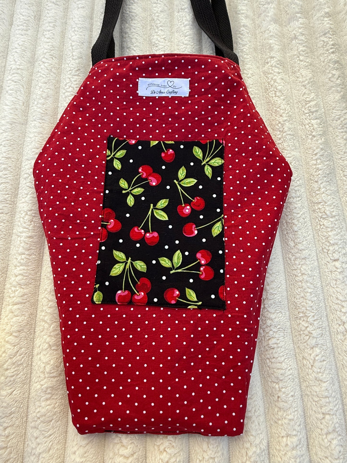 Cherry Coffin Quilted Tote Bag