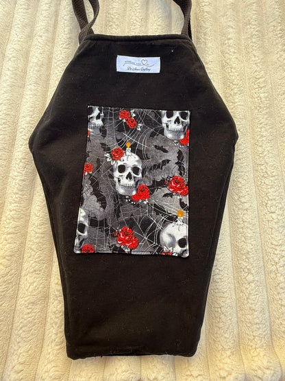 Skull & Rose Quilted Coffin Tote Bag