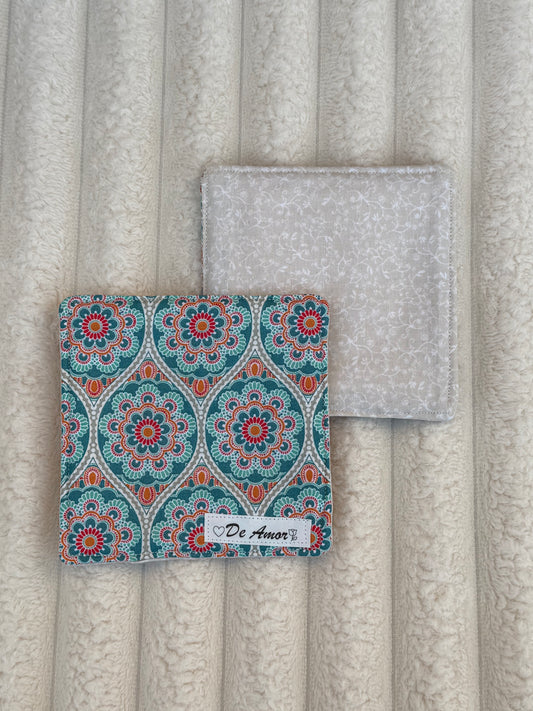 Grey Floral Mandala Coaster