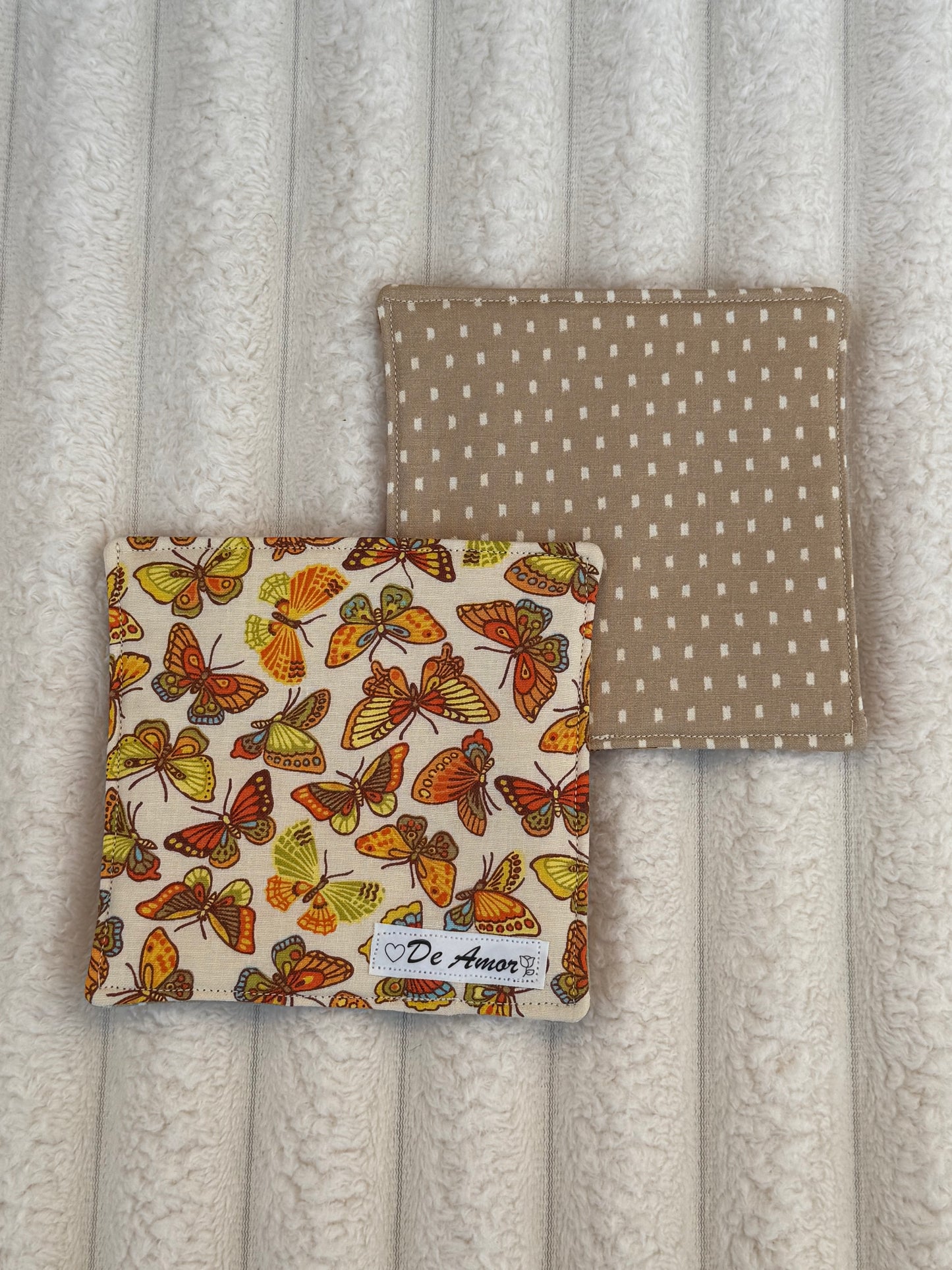 Beige Butterflies Coaster