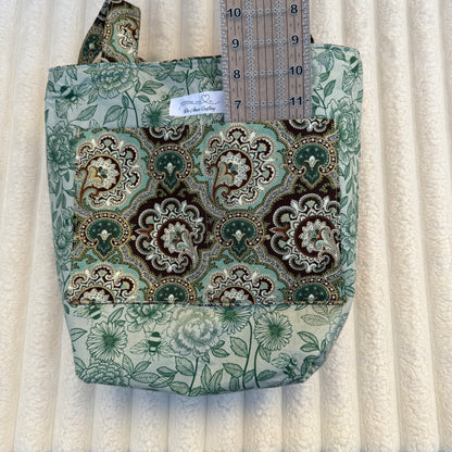 Green Quilted Tote Bag