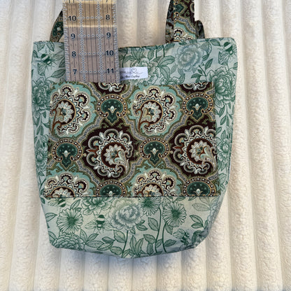 Green Quilted Tote Bag