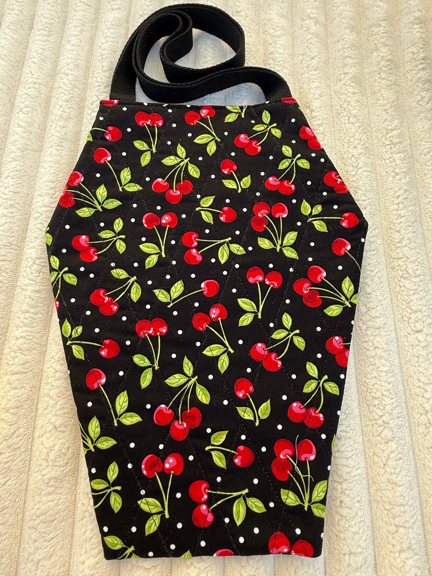 Cherry Coffin Quilted Tote Bag