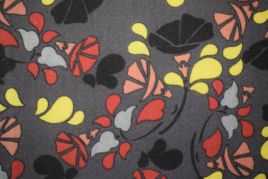 Grey Floral Print Coaster