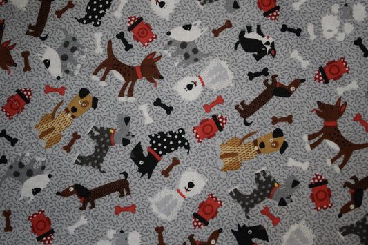 Grey Pups and Paws Coin Purse