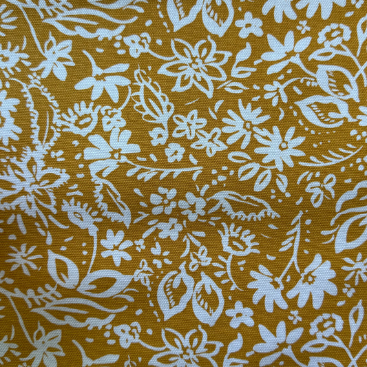Mustard Floral Tote