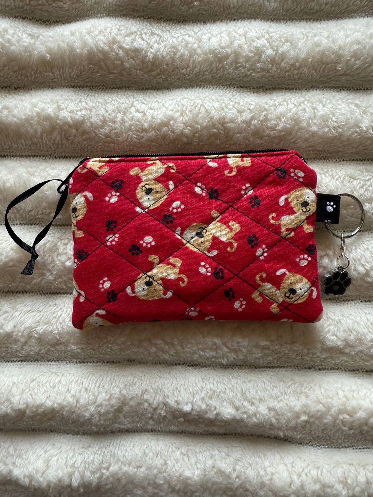 Red & Black Pup Coin Purse