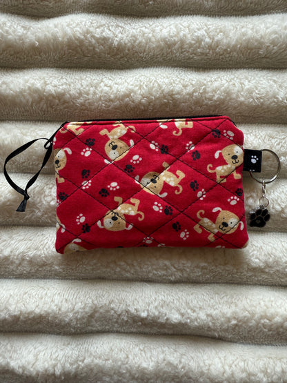 Red & Black Pup Coin Purse