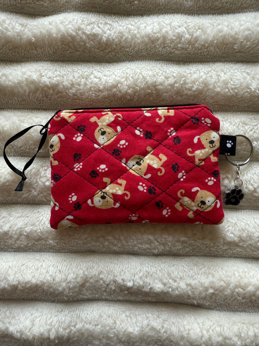 Red & Black Pup Coin Purse