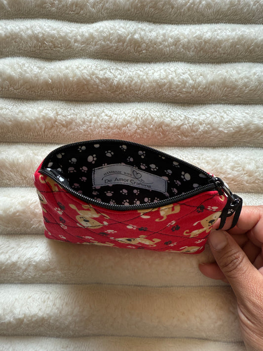 Red & Black Pup Coin Purse
