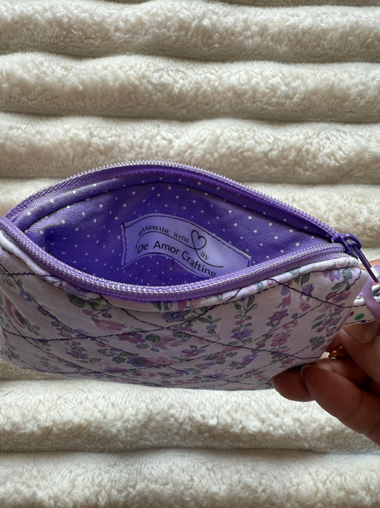 Purple Flowers Coin Purse