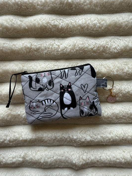 Grey Kitty Coin Purse