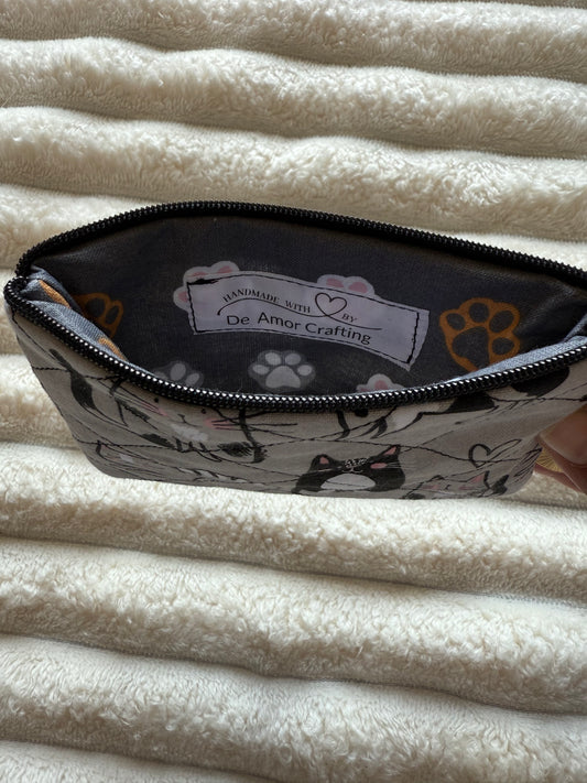 Grey Kitty Coin Purse