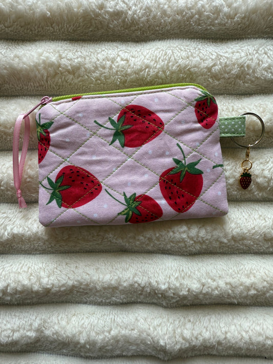 Pink Strawberry Coin Purse