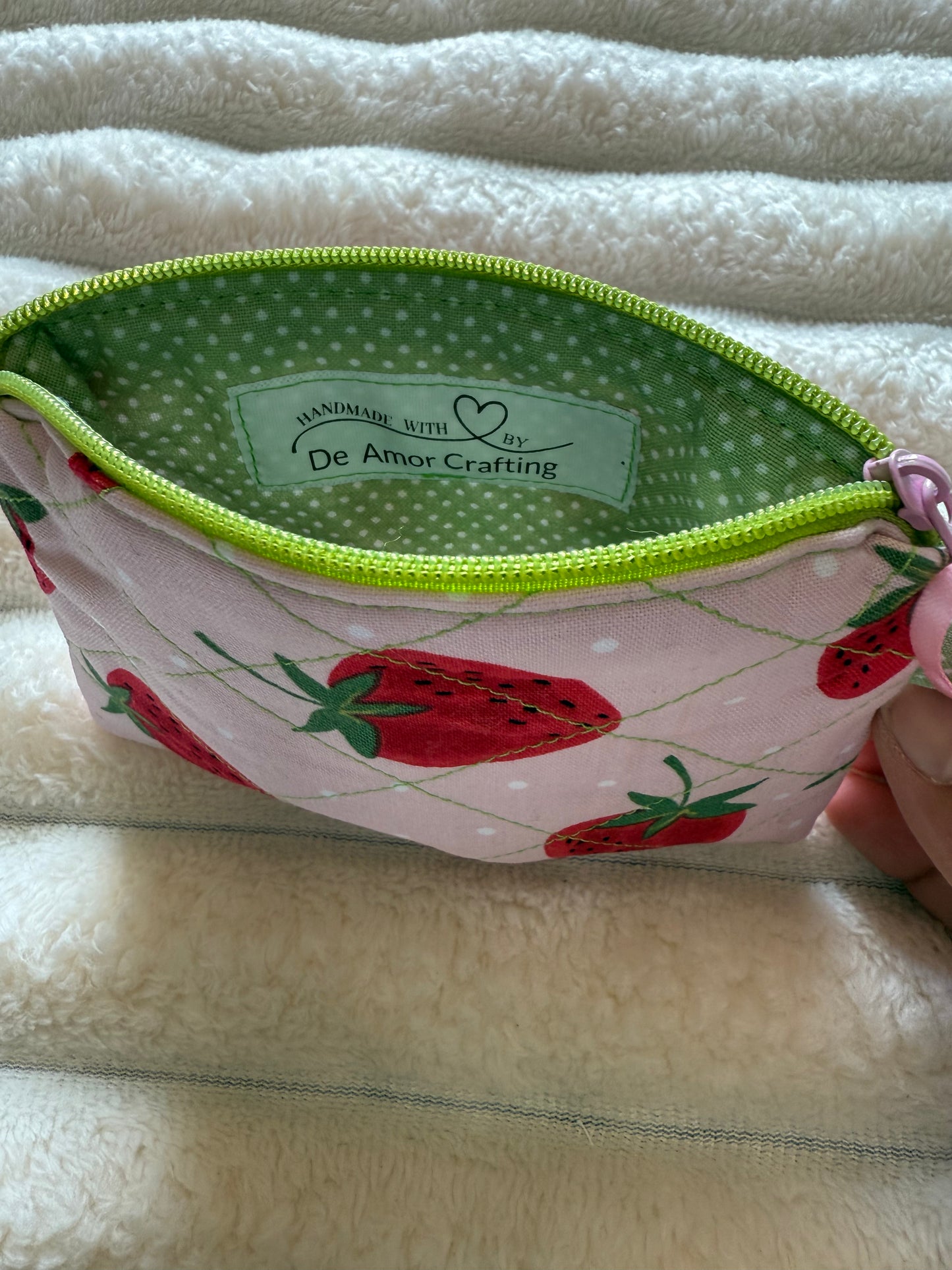 Pink Strawberry Coin Purse