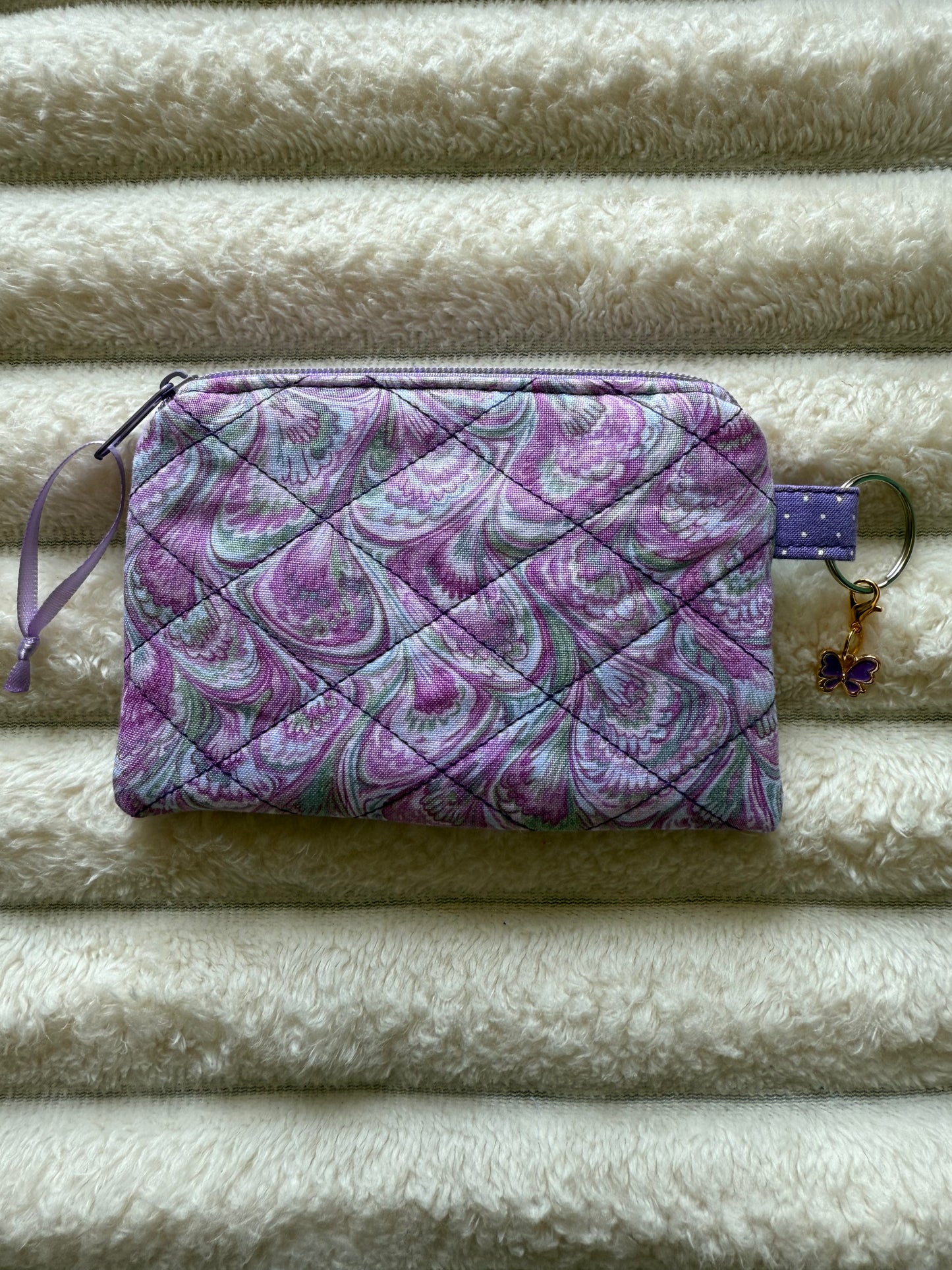 Purple Waves Coin Purse