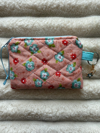 Blue Floral Coin Purse