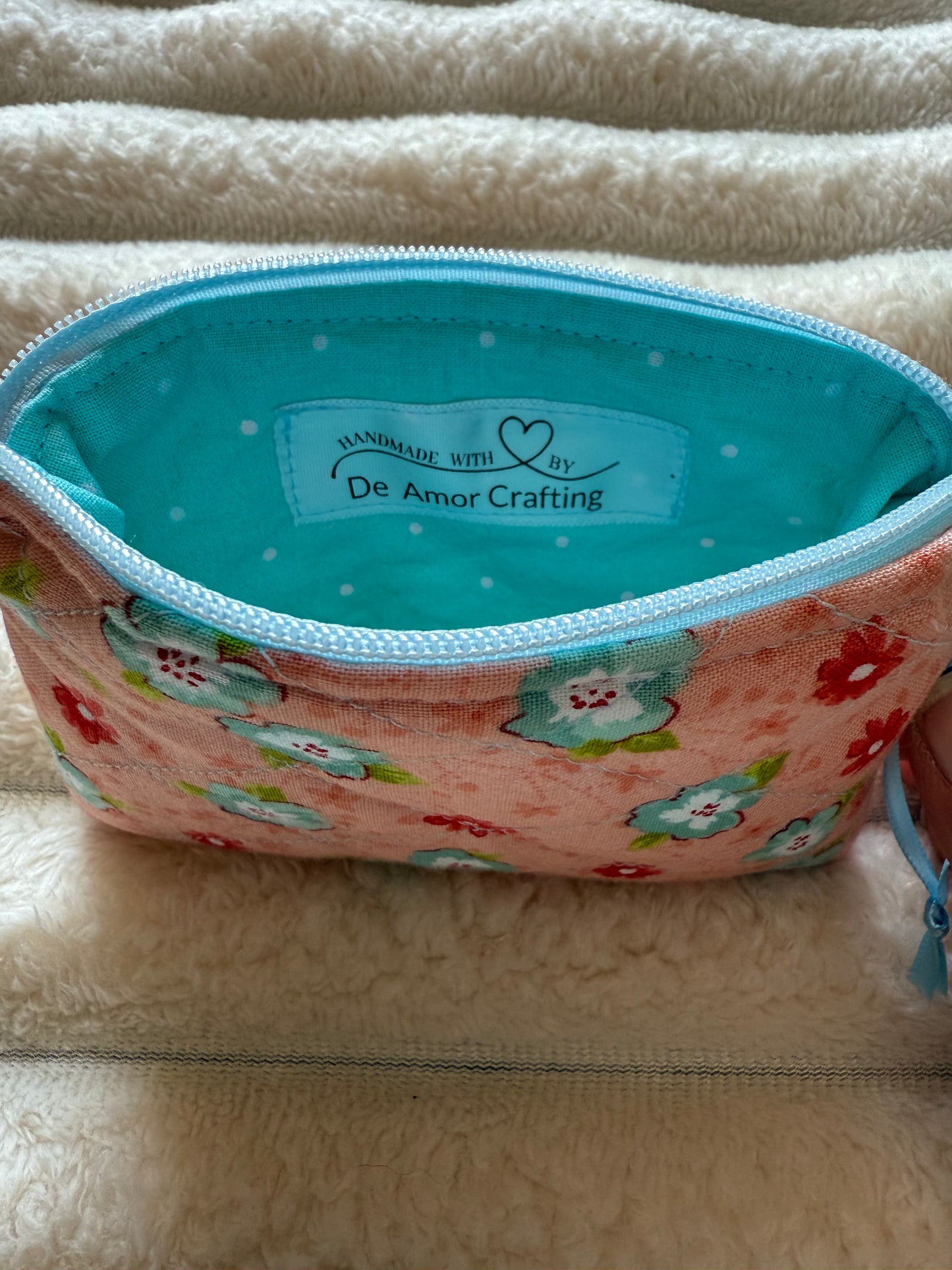 Blue Floral Coin Purse