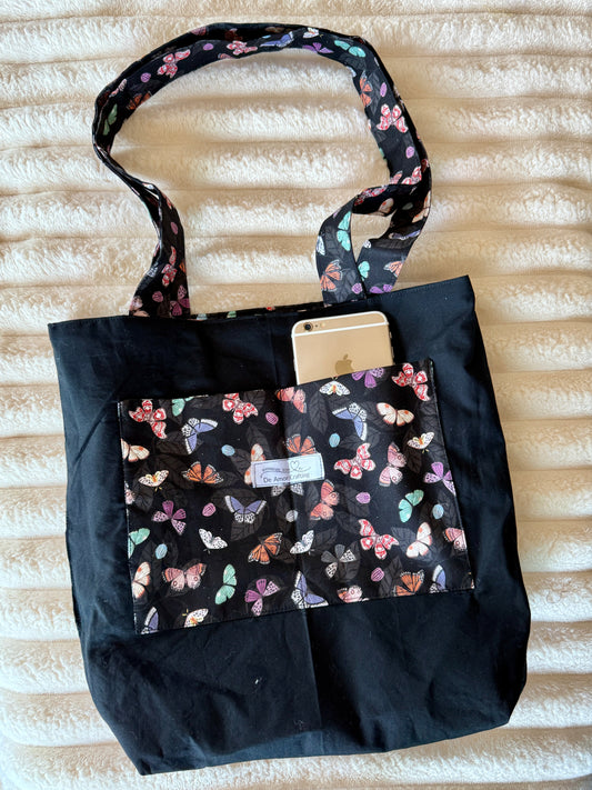 Butterfly Quilted Tote Bag