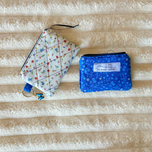 White Multi-Floral Coin Purse