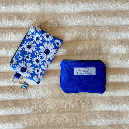 Blue/White Daisy Coin Purse