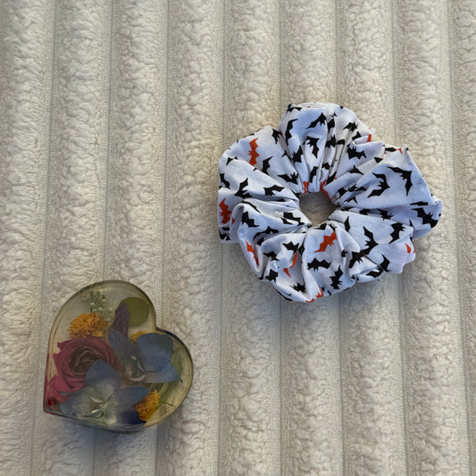White Bats Scrunchie (Large)