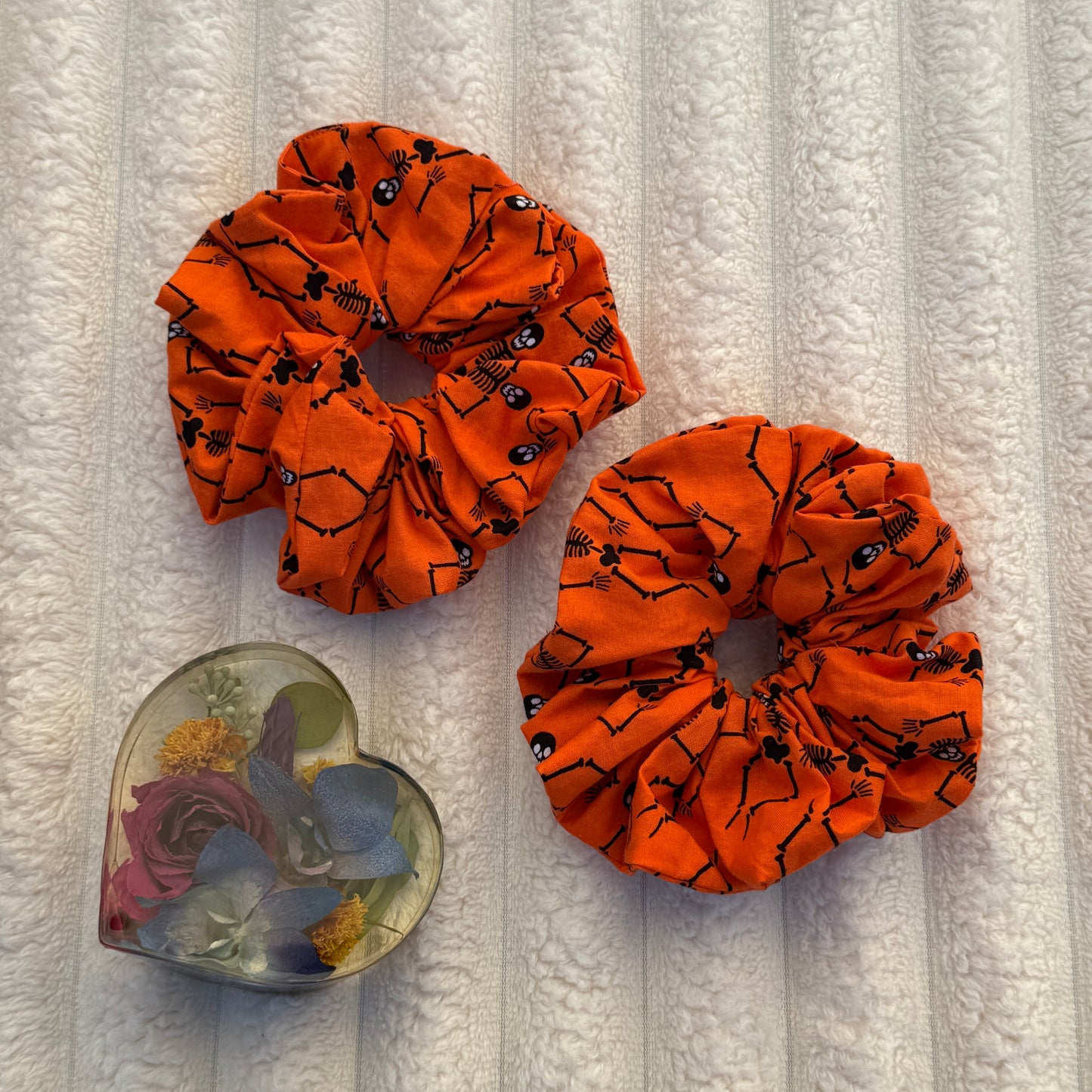 Orange Skeleton Scrunchie (Large)