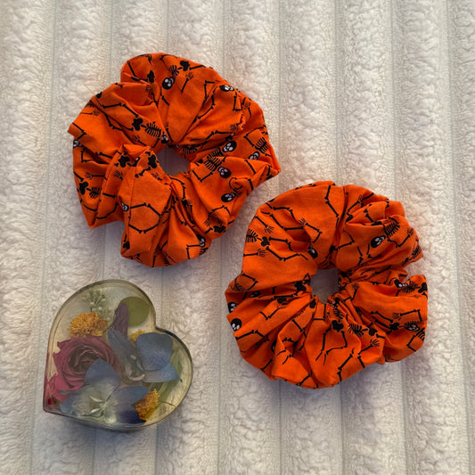 Orange Skeleton Scrunchie (Large)