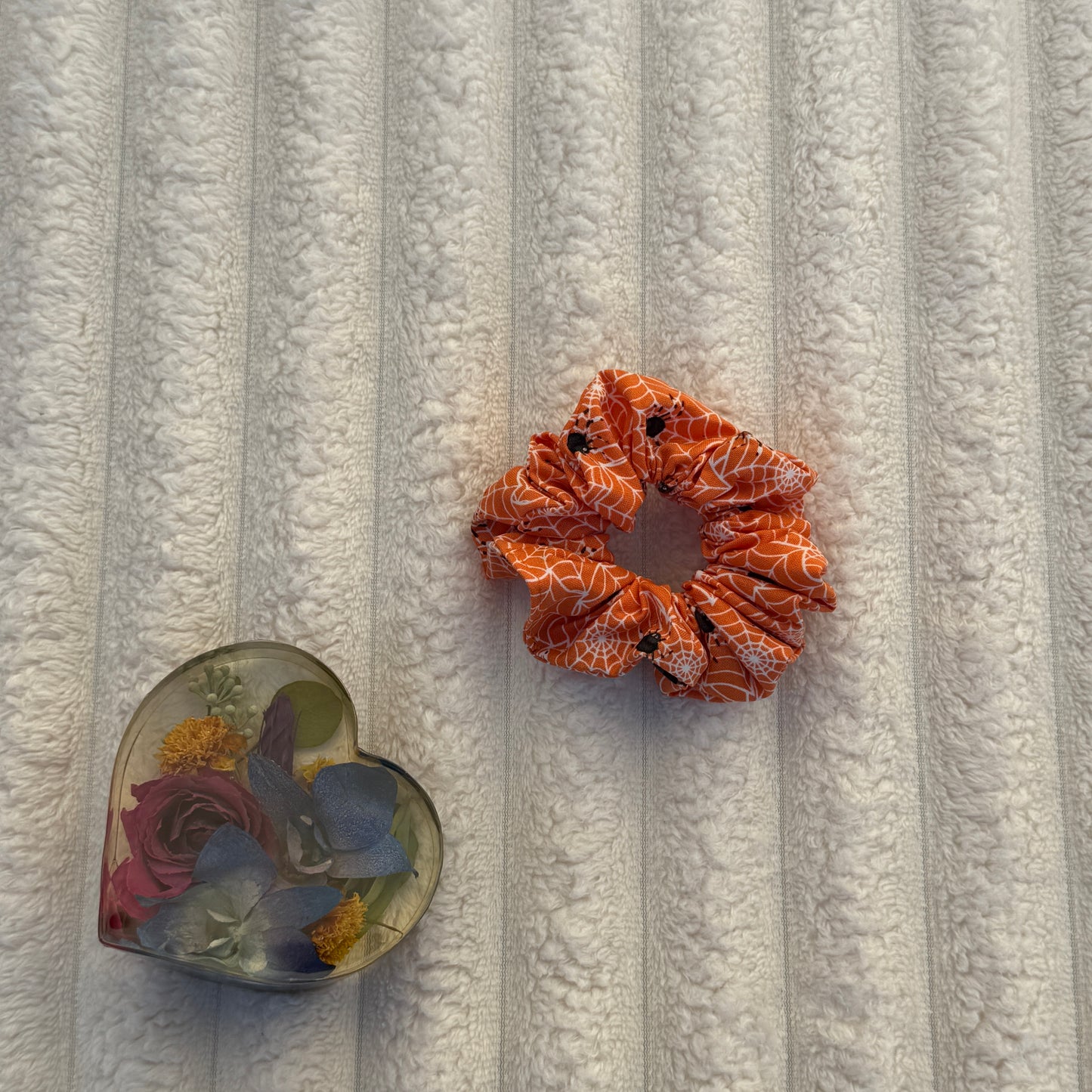 Orange Spider Scrunchie (Medium)