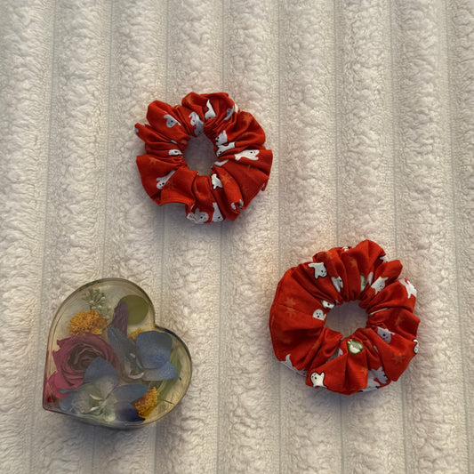 Orange Ghost (Glow) Scrunchie (Medium)