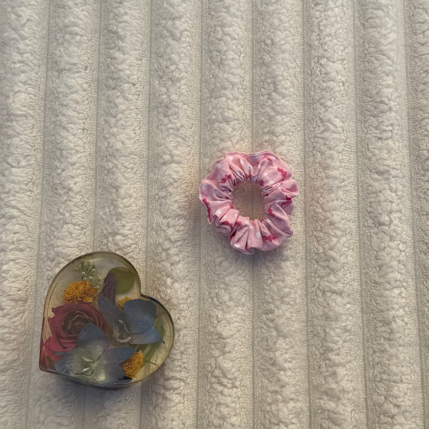 Pink Halloween Ghost Scrunchie (Mini)