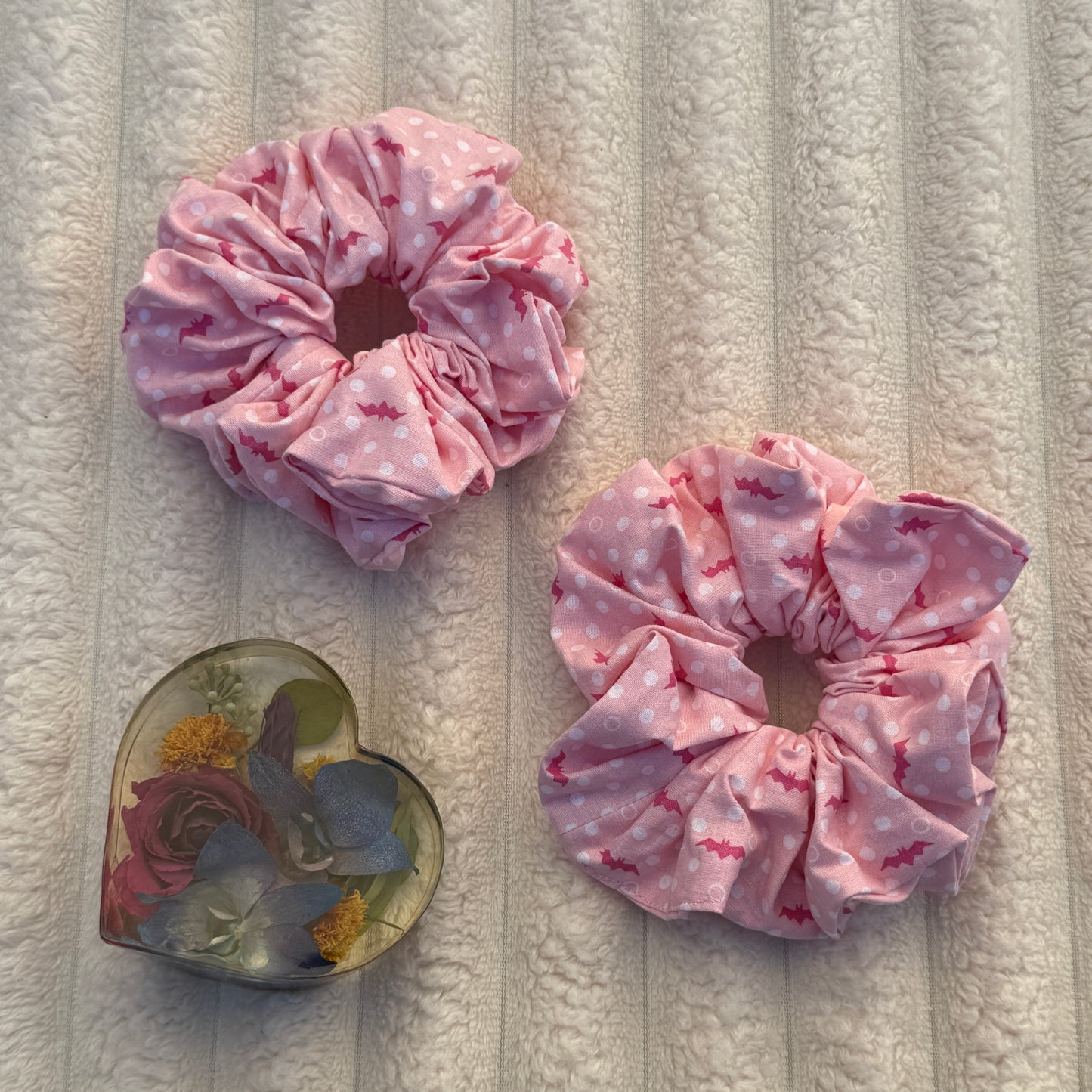 Pink Bat Scrunchie (Large)