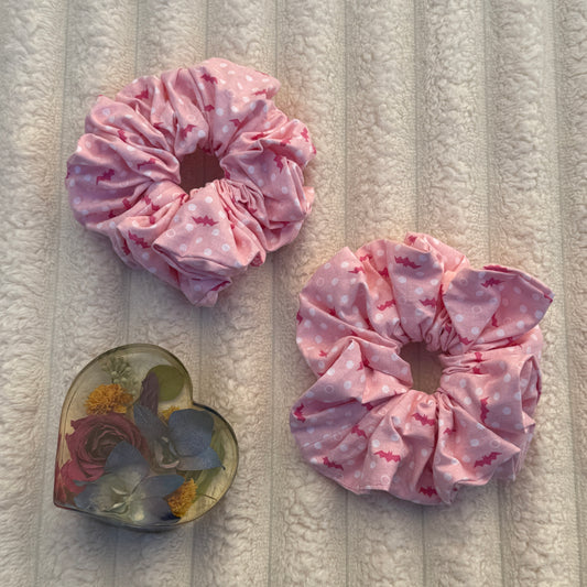 Pink Bat Scrunchie (Large)