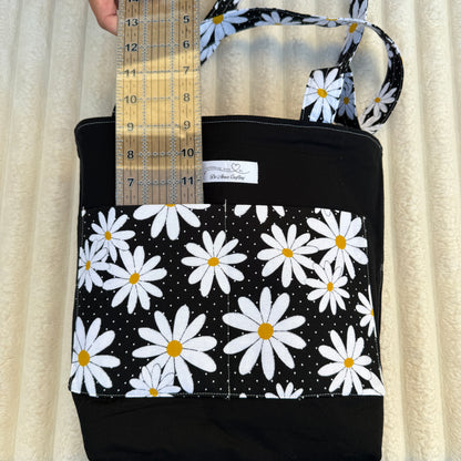 Large Daisy Quilted Tote Bag