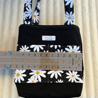 Large Daisy Quilted Tote Bag