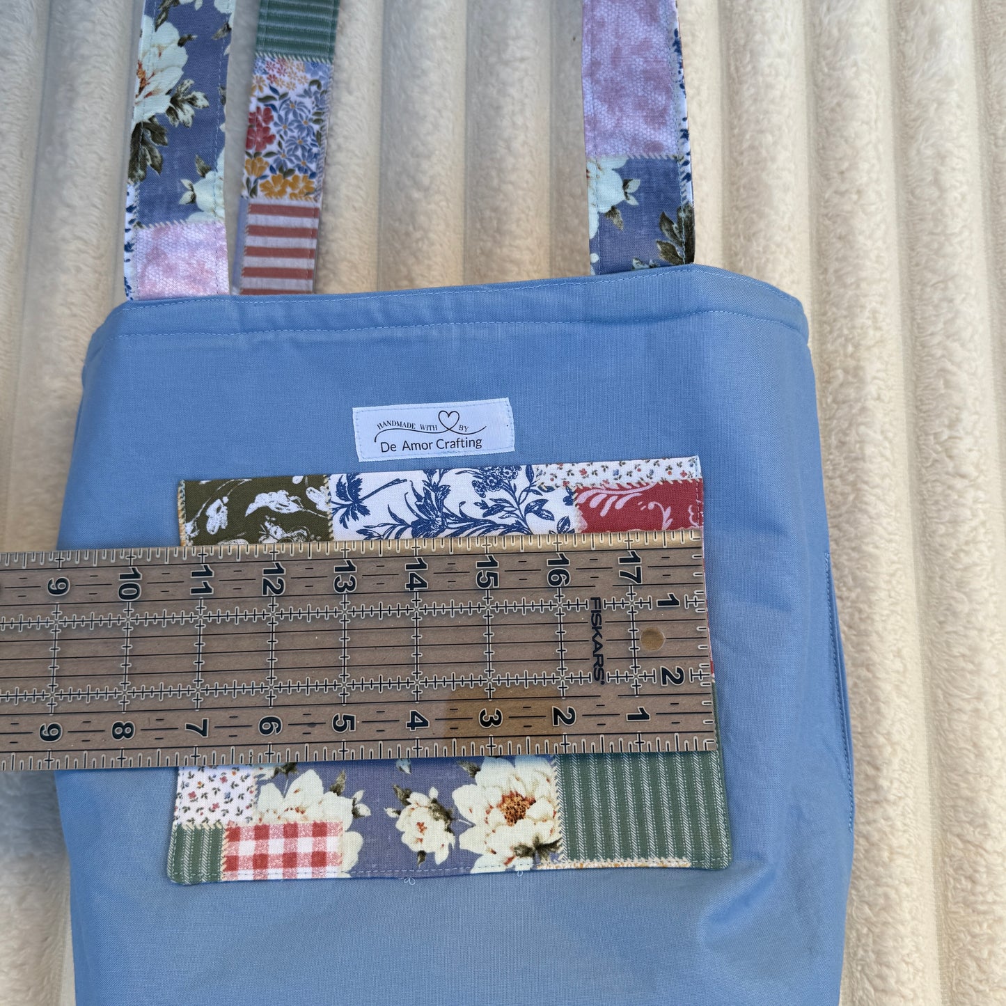 Spring Patch Quilted Tote Bag