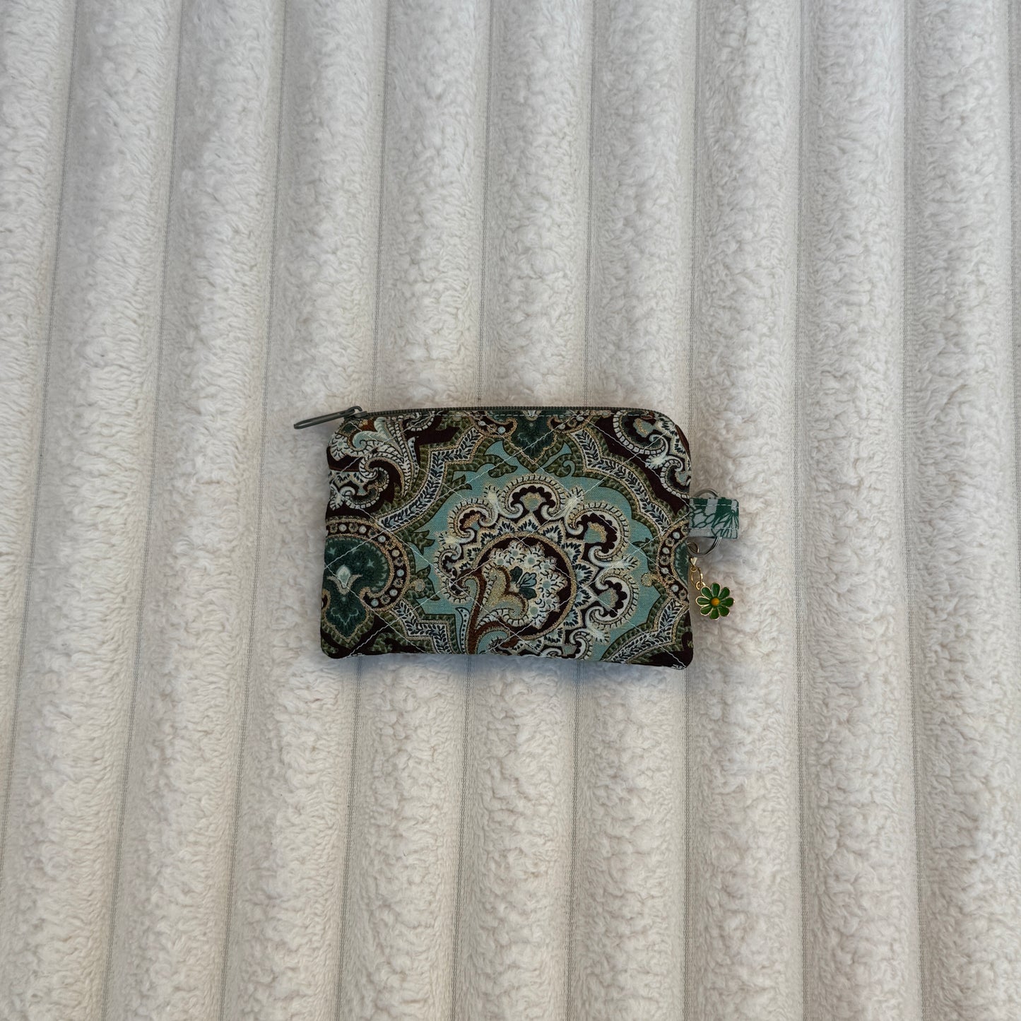 Green Quilted Coin Purse