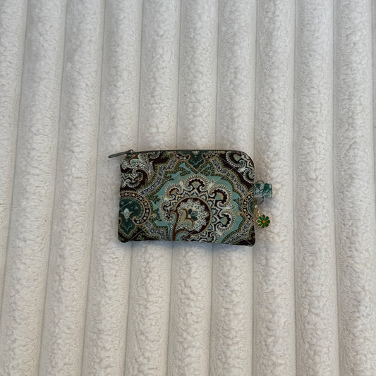 Green Quilted Coin Purse