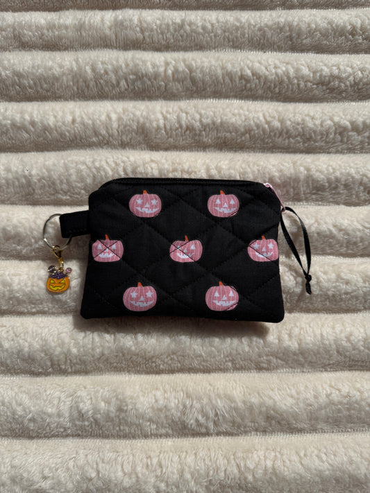 Pink Jack-O'-Lantern Coin Purse