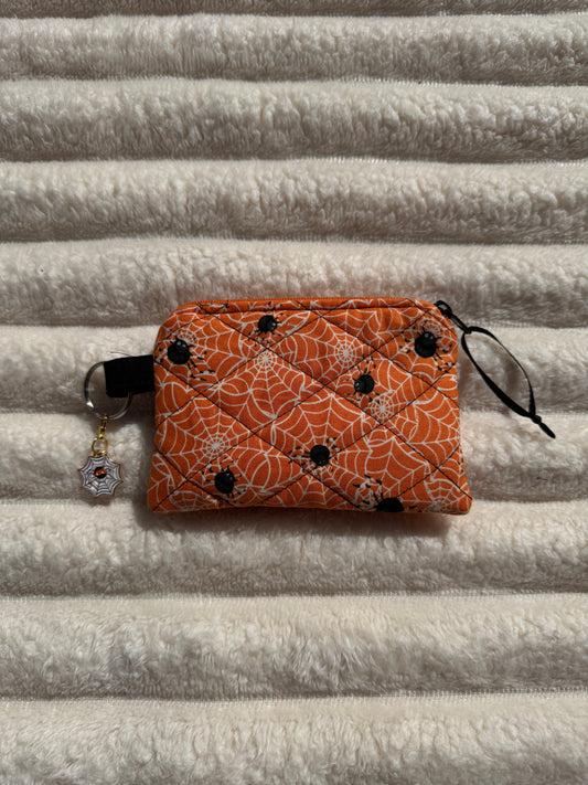 Orange Spider Coin Purse