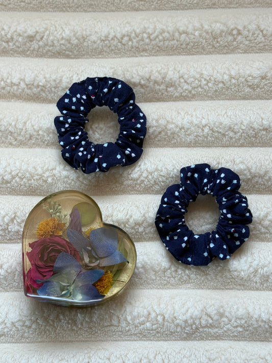 Navy Blue Tulip Scrunchie (Mini)