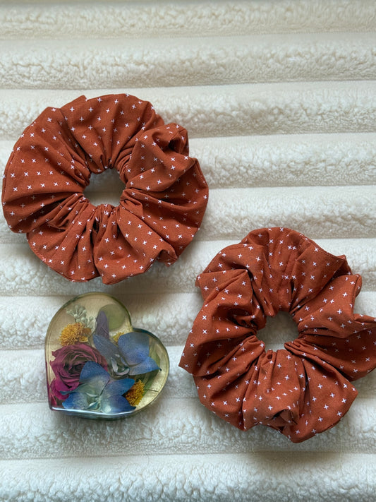 Brown-Orange Scrunchie (Large)