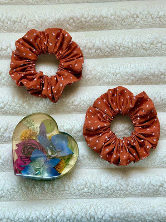 Brown-Orange Scrunchie (Medium)