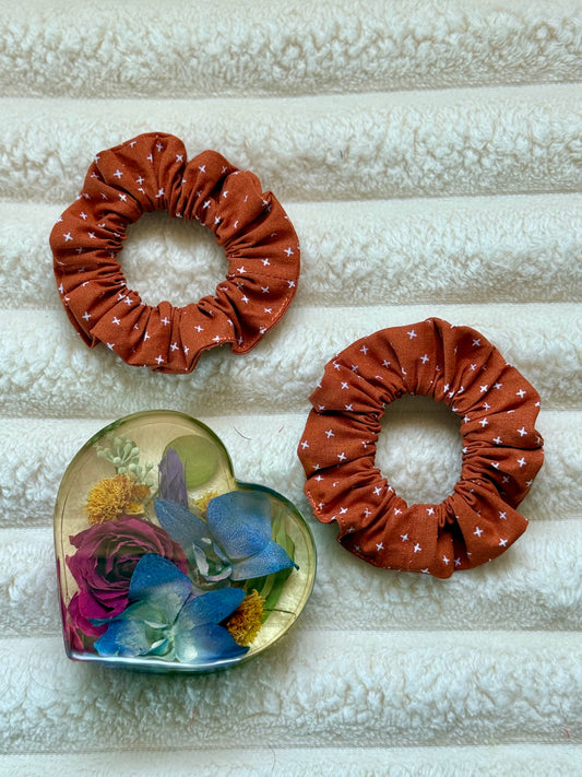 Brown-Orange Scrunchie (Mini)